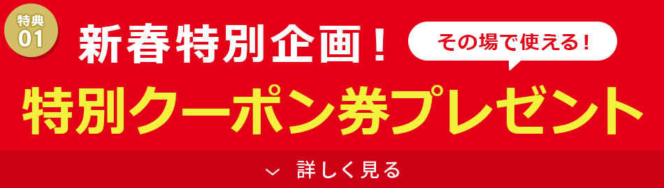 最大5万円引き！その場で使えるクーポン券プレゼント